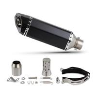 yoneleu Silenciador Escape Compatible con Suzuki para GSR400 Silenciador para Escape Motocicleta 370 Mm Silenciador Hexagonal Cola Redonda Modificado Tubo para Escape Motocicleta DB Killer(D)