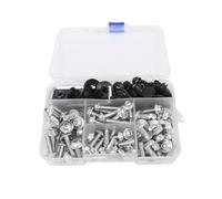yoneleu Tornillos de Motocicleta Compatible con Suzuki para Gsxr600 Gsxr750 Gsxr1000 195PCS Moto Arandelas Tuercas Tornillos Surtido Moto Partes Mecánicas(Silver)