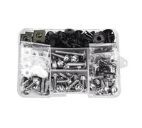 yoneleu Tornillos de Motocicleta Compatible con Yamaha para YZF-R1 XJR1200 XJR1300 FJR1300 SR400 XVS400 Kit De Tornillos del Carenado Moto Tuerca(Silver)