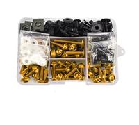 yoneleu Tornillos de Motocicleta para CB600F CB600 CB650F CB650R Cb750f CB900F CB919 M6 para M5 Kit Tornillos Carenado Motocicleta Tornillería Tornillos Tuerca(Yellow)