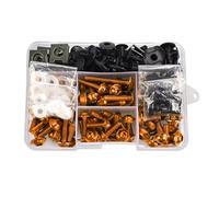 yoneleu Tornillos de Motocicleta para ER5 ER6F ER6N EX250E EX250F EX500R GTR1400 KLE500 M6 para M5 Kit Tornillos Carenado Motocicleta Tornillería Tornillos Tuerca(Orange)