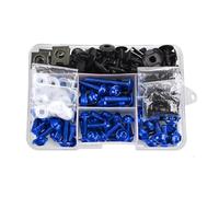 yoneleu Tornillos de Motocicleta para ER5 ER6F ER6N EX250E EX250F EX500R GTR1400 KLE500 M6 para M5 Kit Tornillos Carenado Motocicleta Tornillería Tornillos Tuerca(Blue)