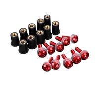 yoneleu Tornillos de Motocicleta para ZX600 ZX636 ZX636R ZX6R ZX6RR ZX7R 10 PCS Motocicleta Surtido Tornillos Máquina Kit Sujetadores Moto Pernos Tuerca Clips Kit(Red)