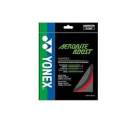 YONEX Aerobite Boost - Cuerda híbrida de bádminton, control máximo y giro, principal 0,72 mm, 21 GA, 5,5 m, cruz 0,61 mm, 22 GA, 5 m, 16 pies, elección de colores (gris/rojo)