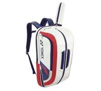 YONEX BA02312EX Expert - Mochila de piel para bádminton/tenis/squash, capacidad para 3 raquetas, con compartimento para zapatos, color blanco/rojo camuflado