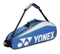 YONEX Bolsa de bádminton para raquetas de tenis, bádminton y squash. Azul, negro, rojo, amarillo, rosa y verde. Bolsa de bádminton, capacidad para hasta 6 raquetas + 3 bolsillos laterales +