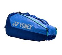 YONEX Bolsa para raquetas de equipo con cremalleras YKK y múltiples compartimentos de almacenamiento, bolsa de tenis ligera y duradera para hasta 6 raquetas, color azul explosión