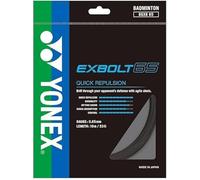 YONEX EXBOLT 65 - Cuerda para raqueta de bádminton, calibre 0,65 mm, longitud 10 m, repulsión rápida y durabilidad, elección de colores (negro)