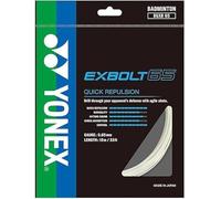 YONEX EXBOLT 65 - Cuerda para raqueta de bádminton, calibre 0,65 mm, longitud 10 m, repulsión rápida y durabilidad a elegir de colores (blanco)