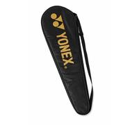 YONEX Funda para raqueta de bádminton, negra, correa de hombro ajustable, bolsa de protección ligera (negro dorado)