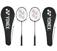 Yonex GR 303 Combo Raqueta de bádminton con Cubierta Completa, Juego de 2 (Negro)