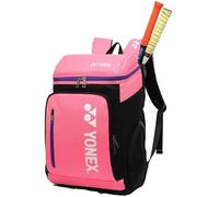 YONEX Mochila deportiva de gran capacidad de calidad, bolsa de raqueta con múltiples compartimentos para bádminton y tenis, compartimento separado para zapatos (color rosa y negro)