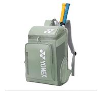 YONEX Mochila deportiva de gran capacidad de calidad, bolsa de raqueta con múltiples compartimentos para bádminton y tenis, compartimento separado para zapatos (color blanco y verde oliva)