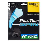 Yonex Poly Tour Spin (16L-1.25mm) Juego de cuerdas (negro)