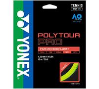 YONEX Polytour Pro 115 - Juego de cuerdas de tenis de poliéster calibre 18 (amarillo flash)
