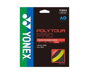 Yonex Saitenset Poly Tour Pro - Cordaje de Raqueta de Tenis, Color Amarillo, Talla 12 m