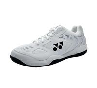 YONEX Strider Ray - Zapatillas de bádminton con amortiguación Power Cushion para niños y adultos, ajuste estrecho, color blanco y negro, blanco y negro, 40 EU Estrecho