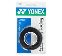 YONEX Super GRAP 3-Pack Overgrip para Raqueta Unisex, Negro