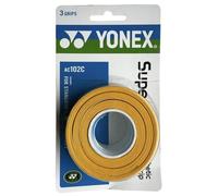 YONEX Super Grap AC102C - Overgrip de bádminton, 3 unidades, multicolor, color amarillo