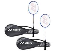 YONEX ZR 100 - Juego de 2 raquetas de bádminton (mezcla de aluminio, cubierta completa), color azul y azul