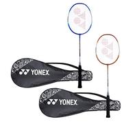 YONEX ZR 100 - Raqueta de bádminton de aluminio ligero con cubierta completa (azul y azul, fabricada en la India), juego de 2