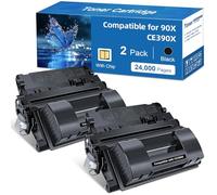 Yongairuink Cartucho de tóner 90X compatible con HP 90X CE390X de alto rendimiento compatible con impresoras HP M602dn M602n M602x M603dn M603n M603xh M4555f MFP M4555h MFP, 2 negros