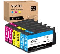 Yongairuink Cartuchos de tinta de color 951XL 951XL para HPQ Officejet Pro 8600 compatibles con HPQ Officejet Pro 8610 8615 8620 8100 8625 8630 8640 8660 251dw 276dw (2C 2M 2Y, 6 unidades)
