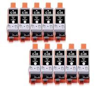 Yongairuink Cartuchos de tinta negra PGI-35 de repuesto para CAN PGI 35 CLI 36 PGI35 CLI36 para CAN IP100 IP110 IP110WB IP100WB Mini260 Mini320 TR150 (10 BK)