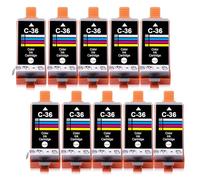 Yongairuink CLI-36 - Cartuchos de tinta tricolor de repuesto para CAN PGI 35 CLI 36 PGI35 CLI36 para CAN IP100 IP110 IP110WB IP100WB Mini260 Mini320 TR150 (10 paquetes CL36)