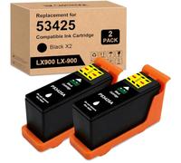 Yongairuink Kompatible Primera 53425 - Cartucho de Tinta para Primera LX900, LX 900, LX900E, LX 900E (2 Negro)