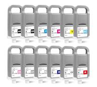 Yongairuink PFI-1700 Pigment Tintas 12 x 700 ml Reemplazo para PFI1700 Compatible con CAN imagePROGRAF PRO-2000 PRO-4000 PRO-4000S PRO-6000S (12 paquetes, MBK PBK C M Y R GY B PGY PC PM CO)