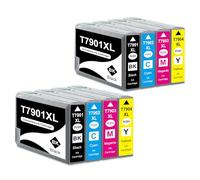 Yongairuink T79XL 79XL - Cartucho de tinta para WF-4630DWF WF-4640DTWF WF-5110DW WF-5190DW WF-5620DWF WF-5690DWF WF-5190DW WF-5690DWF (2negro, 2cian, 2magenta, amarillo)