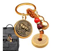 Yongany Coin For Good Luck Good Luck - Abalorio para mochila, The God Pig Turn Around + the Five, Refer to description