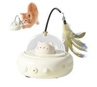 Yongany Juguetes interactivos para gatos, juego inteligente con teaser | Juguetes estimulantes recargables para gatos, para actividades de enriquecimiento de ejercicio, aburrimiento