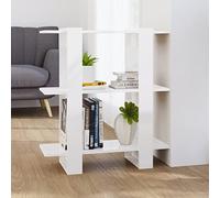 Yongdu Estantería/Divisor de Espacio, Libreria Estanteria, Estanteria Libros, Estanteria Alta, Estanteria Escalera, Estanterias Habitacion Juvenil,s Blanco Brillante 80x30x87 cm