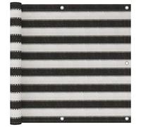 Yongdu Toldo para balcón, Malla Protectora Balcon, Malla De Ocultacion, para Cubrir Vallas, Tela Ocultacion Jardin, HDPE 90x300 cm Gris Antracita y Blanco