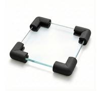 Yonger - Juego de 4 Protectores de Seguridad para Muebles de bebé, Protector de Esquina Tipo U, Protector de cojín (Negro)