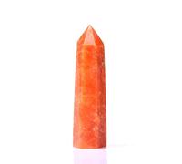 YONGERN 1pc Natural Crystal Point Sunstone Stone Torre de Cuarzo Ornamento de Varita de Naranja for decoración del hogar Pirámide de Piedra Reiki (Color : Sunstone, Size : 50-60mm)