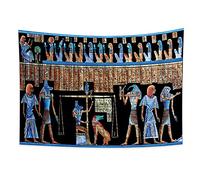 YONGFOTO 100x70cm Antiguo Egipto Tapiz Dios Anubis Horus El paso subterráneo Equilibrio Decisión Civilización antigua Colgar en la pared Tapices para casa Decoración mural Manteles Manta