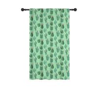 YONGFOTO 107x160cm Floral Filtración de luz Cortinas para Dormitorio Infantil Tropical Cactus Flores Bolsillo para Barra Cortinas para Vivero Jardín de Infancia, 1 Panel