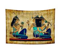 YONGFOTO 150x100cm Tapiz Egipto Antiguo, Sacerdotisa Pintada Colorida Ropa Tradicional Símbolo Civilización Antigua Tapices Colgantes Para Hogar Decoración De Pared Mantel Manta