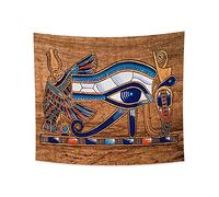 YongFoto 180x160cm Antiguo Egipto Tapiz De colores Ojo de Horus Cabeza de águila Wedjat Eye Misterioso Símbolo Civilización antigua Colgar en la pared Tapices para casa Decoración mural Manteles Manta