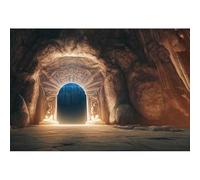 YongFoto 2,2x1,5m Cueva Mágica Fondo Interior de la cueva Cuento de hadas Puerta de arco Misterioso Fondo de fotografía para Niños Adultos Fondo de pantalla de fiesta Accesorios de estudio fotográfico