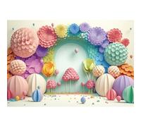 YongFoto 2,2x1,5m Cumpleaños de niños Fondo Chicas Flor Colorida Cuento de Hadas de fantasía Fondos de fotografía para niños Recién Nacido Baby Shower Fiesta Apoyos del Estudio de la sesión de Fotos