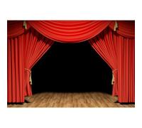 YongFoto 2,2x1,5m Escenario Telón de Fondo de la Foto Cortina roja Piso de Madera Fondo Negro para Espectáculo de Teatro para Partido Evento Fondo de Fotografía Accesorios de Estudio Papel Pintado