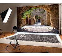 YongFoto 2,2x1,5m Fondos Fotograficos Calle Medieval arqueada en el Casco Antiguo de Rodas Grecia Fondos para Fotografia Fiesta Niños Boby Boda Adulto Retrato Personal Estudio Fotográfico Accesorios