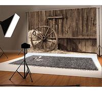 YongFoto 2,2x1,5m Fondos Fotograficos Coche del Vintage Paja del Granero Straw Bale el Interior de Madera del otoño del tablón de Grunge Fondos para Fotografia Niños Adulto Fotográfico Accesorios