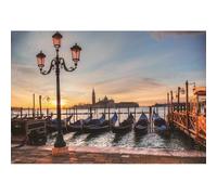 YongFoto 2,2x1,5m Fondos Fotograficos Góndolas Italianas Tradicionales en Europa Iglesia Venecia San Giorgio Maggiore Amanecer Fondos para Fotografia Fiesta Niños Boby Boda Estudio Fotográfico