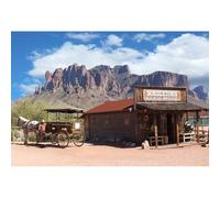 YongFoto 3,5x2,5m Salvaje Oeste Fondo Foto Rústico En Mal Estado Casa de Madera Carro Carruaje Natural Paisaje Western Cowboy Fondo para decoración de Fiesta Occidental Fondos de sesión de Fotos