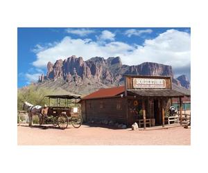 YongFoto 3,5x2,5m Salvaje Oeste Fondo Foto Rústico En Mal Estado Casa de Madera Carro Carruaje Natural Paisaje Western Cowboy Fondo para decoración de Fiesta Occidental Fondos de sesión de Fotos